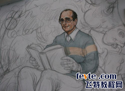 手绘插画过程 软件云 painter教程