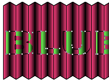 在Freehand中制作折叠艺术字