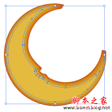 Illustrator绘制矢量画实例月亮图腾_天极设计在线转载