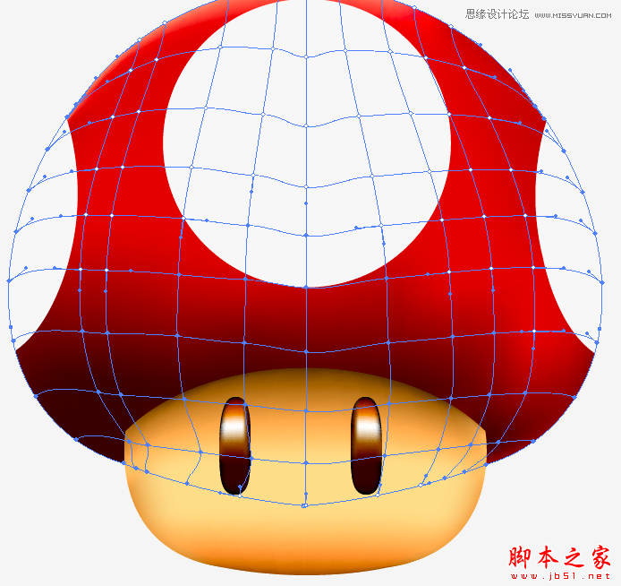 Illustrator绘制立体效果的逼真蘑菇,软件云