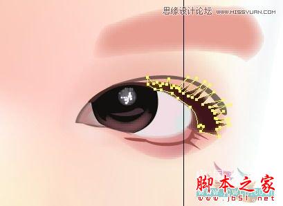 Illustrator网格工具绘制写实美女教程,软件云