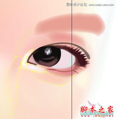 Illustrator网格工具绘制写实美女教程,软件云