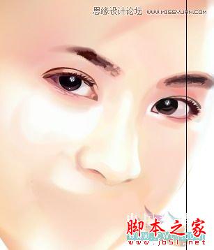 Illustrator网格工具绘制写实美女教程,软件云