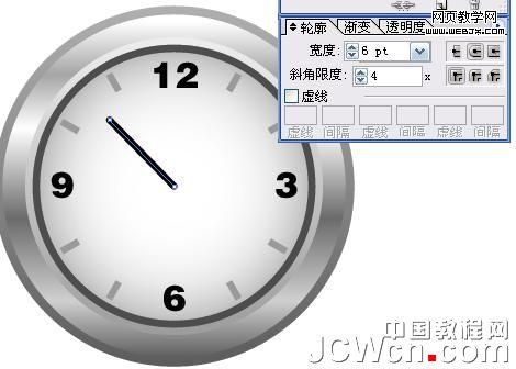 Illustrator鼠绘教程：渐变工具运用绘制金属闹钟_中国教程网
