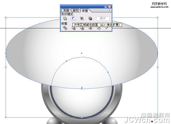 Illustrator鼠绘教程：渐变工具运用绘制金属闹钟_中国教程网