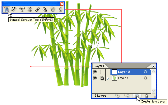 Illustrator教程:制作大片竹林-软件云