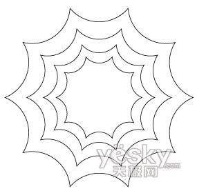 万圣节用Illustrator绘蜘蛛网和蜘蛛7_软件云转载