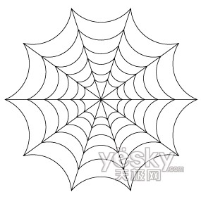 万圣节用Illustrator绘蜘蛛网和蜘蛛9_软件云转载