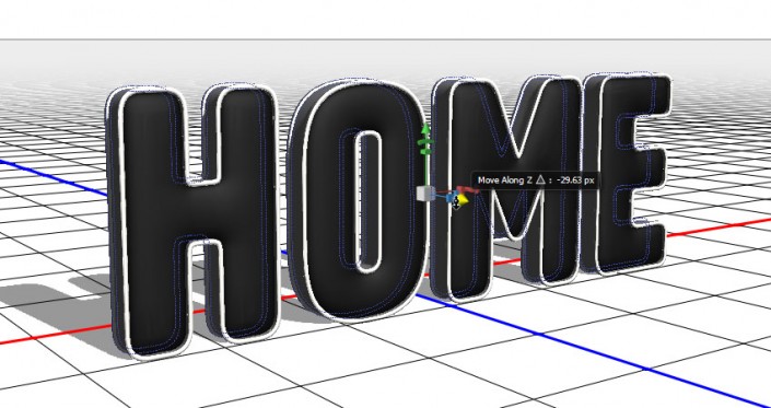 设计3D立体沙发靠枕主题文字图片的PS教程