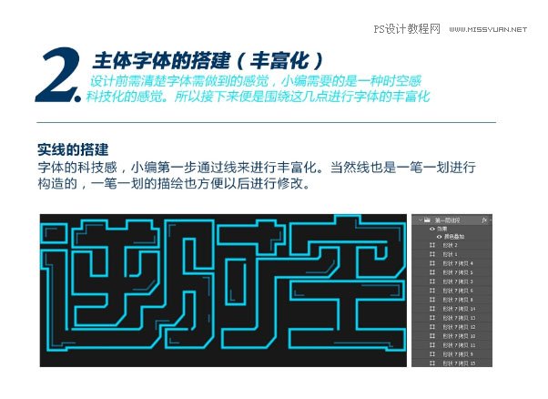 设计蓝色灯光霓虹广告文字图片的PS教程