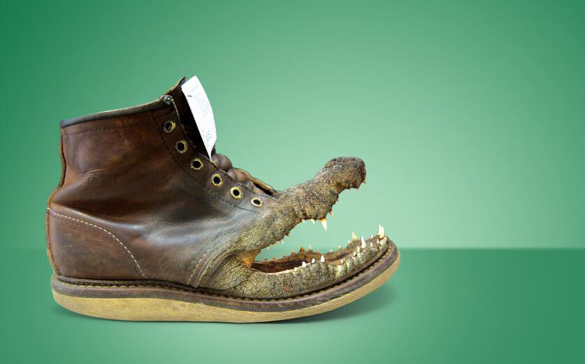 合成创意鳄鱼嘴巴鞋子图片的PS教程