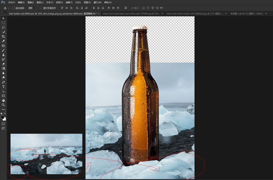 学习制作冰冻啤酒海报图片的PS合成教程