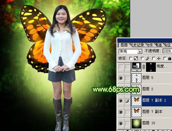 制作蝴蝶仙子照片特效的PS教程