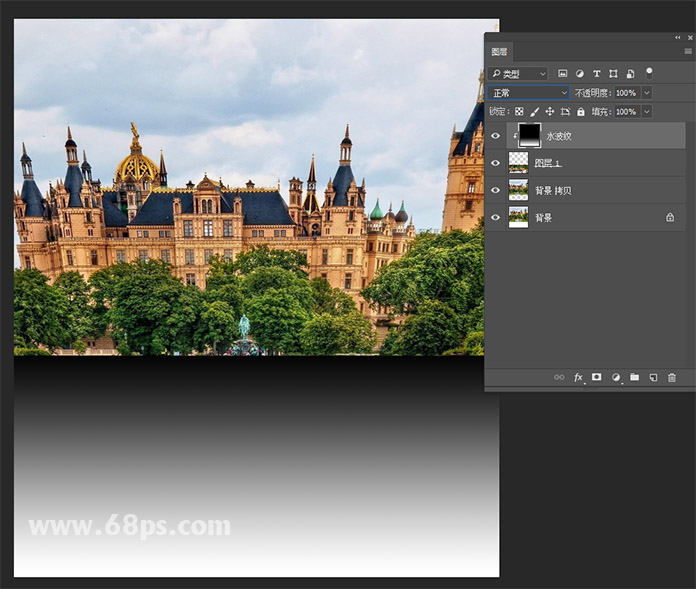 制作水中倒影城堡图片效果的PS教程