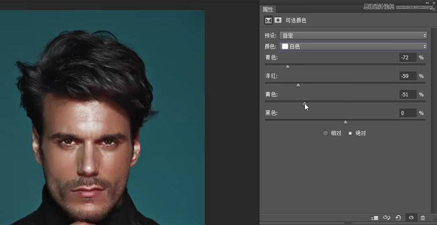 PS打造黝黑古铜肤色效果的男性头像照片