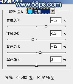 用PS把樱花树下的美女图片调成青蓝色