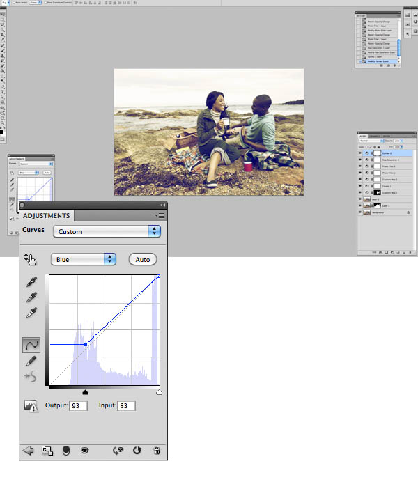 用PS制作褐色怀旧的海滩照片处理教程