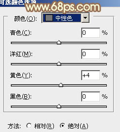 PS调出柔美深黄色阳光外景女生图片