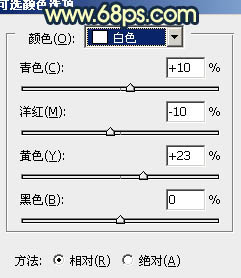 PS调制金黄色朝霞背景的可爱情侣照片