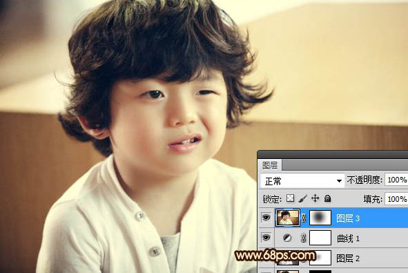 PS调成中性韩式风格的儿童图片色彩