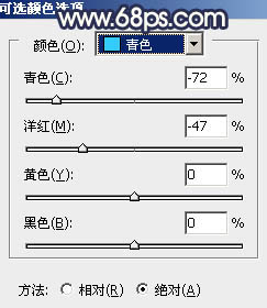 如何用PS调出深蓝色树林美女写真图片