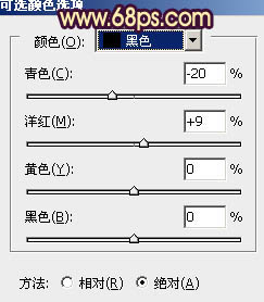 PS把青绿色草地人物照片调成橙黄色