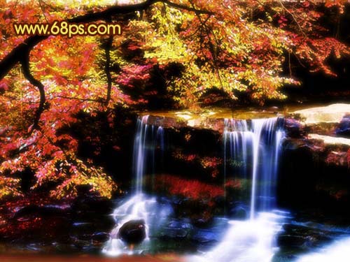 Photoshop调出紫红树林梦幻风景照片