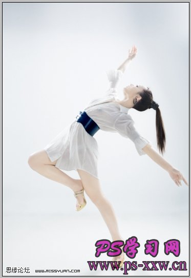 舞蹈美女照片润色美白的PS教程