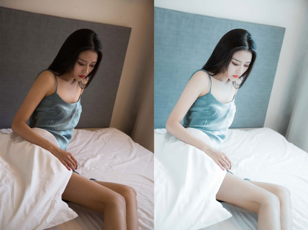 调出日韩色彩风格室内女生照片的PS教程