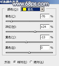 调出冷调淡蓝色户外美女照片的PS教程