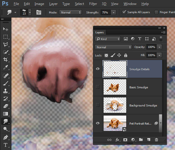 打造水彩鼠绘宠物狗图片的PS教程