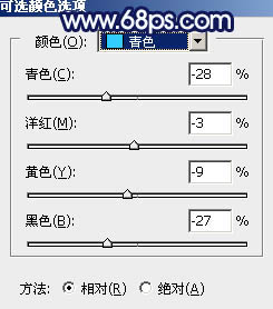 用PS调出唯美蓝绿色效果的美女头像照片