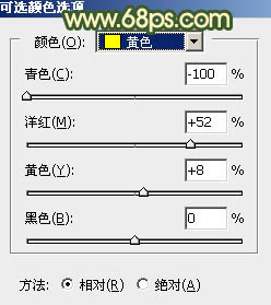 用PS调出秋季橙绿色草地背景美女图片