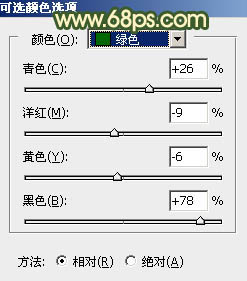 用PS调出秋季橙绿色草地背景美女图片