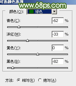 用PS打造甜美草绿色学生装美女照片