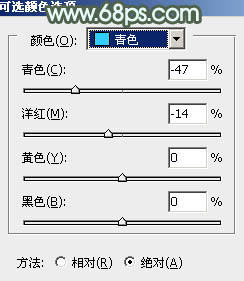 PS把室内甜美女生图片调成漂亮青红色