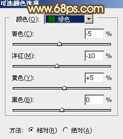 用PS把清纯女生图片调成唯美橙绿色