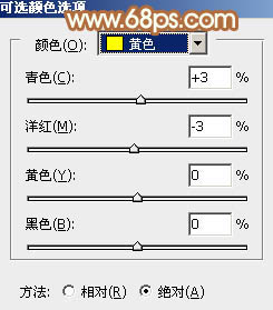 用PS调出柔美秋黄色的树林美女照片