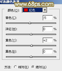 PS把笑容甜美的外景女生照片调成金黄色