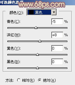 PS把树林女生写真照片调成黄褐色