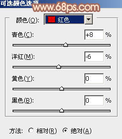 用PS把绿色草地新娘照片调成黄褐色