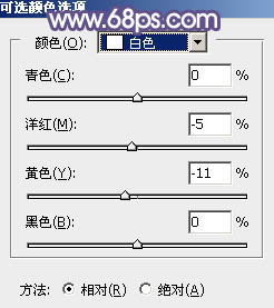 用PS调出淡紫色桃花树林中的女生照片