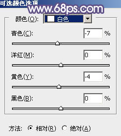 用PS调出淡紫色桃花树林中的女生照片