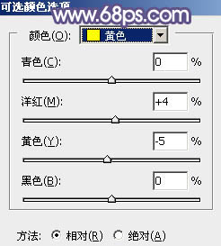 用PS调出淡紫色桃花树林中的女生照片