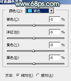 调出冷青色甜美女孩照片的PS教程