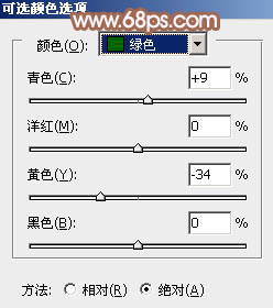 PS调出淡黄色秋季户外美女图片