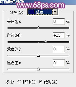 调出时尚浅紫色外景美女图片的PS教程