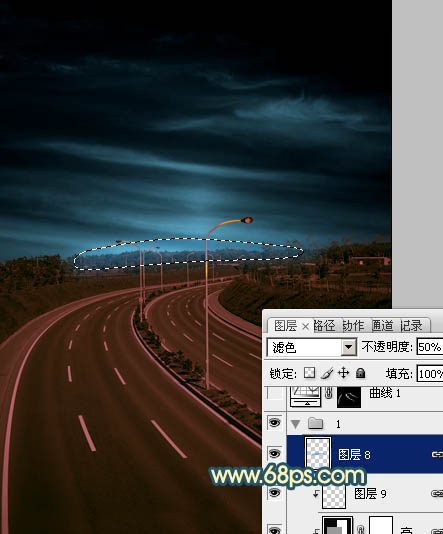 用PS将白天公路图片制成绚丽夜景效果