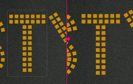 PS制作金属方格组合成的方块文字图片