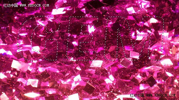 如何用PS制作质感透明的紫色宝石文字